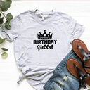 Women Queen Letter Print Short Sleeve T Shirt