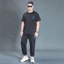 Oversized T-shirt And Trousers Two-piece Fat Casual Sports