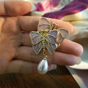 Tender Butterfly Brooch Female Silk Scarf Button Cartoon