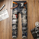 Ripped Jeans Men's Badge Patch