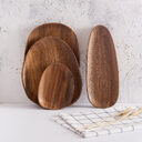 Acacia Wooden Tray Cake Irregular Dinner Plate Homestay