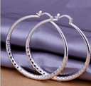925 Silver Exaggerated Large Hoop Earrings