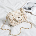 Lingge Pearl Bag Cloth Shoulder Messenger Female