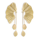 Scallop Earrings Leaf