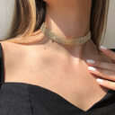 Necklace Trendy Girl Full Rhinestone Alloy