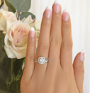 Couple Rings Wedding Engagement Fashion Ladies Inlaid Diamond