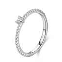 S925 Sterling Silver Light Luxury Simulation Diamond Heart-shaped