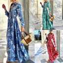 Elegant Long Sleeve Dress Women's Skirt