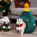 Pet Christmas Tree Cat Bed Mat Kennel Felt