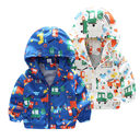 Boys And Children's Jackets Airplane Printed Baby Windbreaker