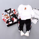 Boys Handsome Autumn And Winter Clothes Three-Piece Kid