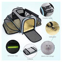 Carrier For Cat Pet Airline Approved Expandable Foldable