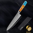 Kitchen Set Knife Damascus Steel Chef Santoku Japanese