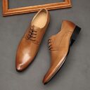 Pointed Toe Men's Shoes British Business Suits Lace
