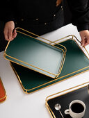 Household Rectangular Tea Tray Water Cup Storage