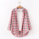 New Brand Plaid Shirt Women Loose Plus Size