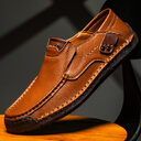 Leather Soft Sole Shoes Business Men's Peas