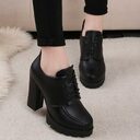 Women's Platform With Thick Heels And High