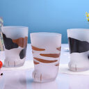 Creative Cute Cat Paws Glass Tiger Mug Office