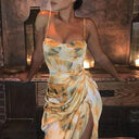 Women's Summer Hot Style Sexy Sling Dress Long