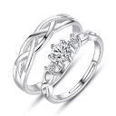 Simple Diamond-studded Couple Rings For Men And Women