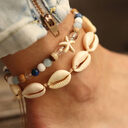 Shell Anklet Color Turquoise Multi-Piece