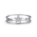 Sterling Silver Ring Female Korean Niche Design Double