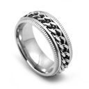 Mens Stainless Steel Spinner Rings Men Cool Fidget