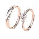 Sterling Silver Jewelry Couple Ring Female Wedding Pair