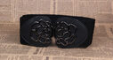 3 Women's Belts Elastic Rose Buckle Tight