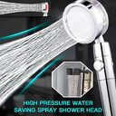 Propeller Driven Shower Head With Stop Button