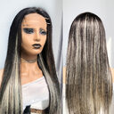 Reality Wig Headgear Lace Straight Body Wave Human