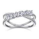 Rings 925 Silver Rotary Cross Denier Zircon Ring