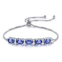 Bracelets For Women Gemstone Blue Topaz Adjustable Chain