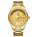 Couple Watches Quartz Gold Diamond Minimalist Wristwatches