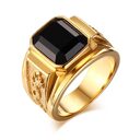 Trendy Fashion Rings Vintage Men's Gold Diamond
