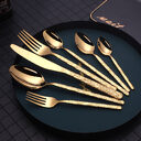 Embossed Textured Handle Steak Cutlery Western
