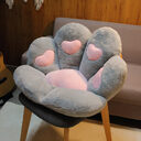 Cute Cat Paw Back Pillows Plush Chair Cushion