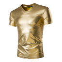 Short-sleeved T-shirt Shiny Men's Bottoming Shirt