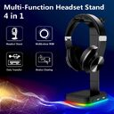 Desktop Gamer 2 In 1 RGB Headphone Stand