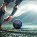 Machine Stitched Football Reflective Luminous