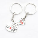 Heart-shaped Keychain English Secret Love Couple