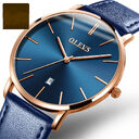 Brand Watches Japanese Waterproof Thin Quartz Watch Men's