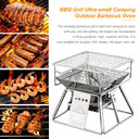Portable Stainless Steel BBQ Grill Non-stick Surface Folding