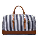Striped Portable Messenger Travel Bag