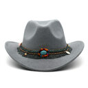 Cowboy Hats Curled Felt Riding Men And Women