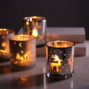 Personalized Christmas Decoration Glass Empty Cup Candle Holder