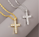 Cross Pendant Necklaces For Women Men Punk Hiphop