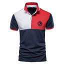 Men's Stitching POLO Shirt Plus Size Short Sleeves