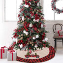 Linen Tree Skirt Car Christmas 120CM Decoration
